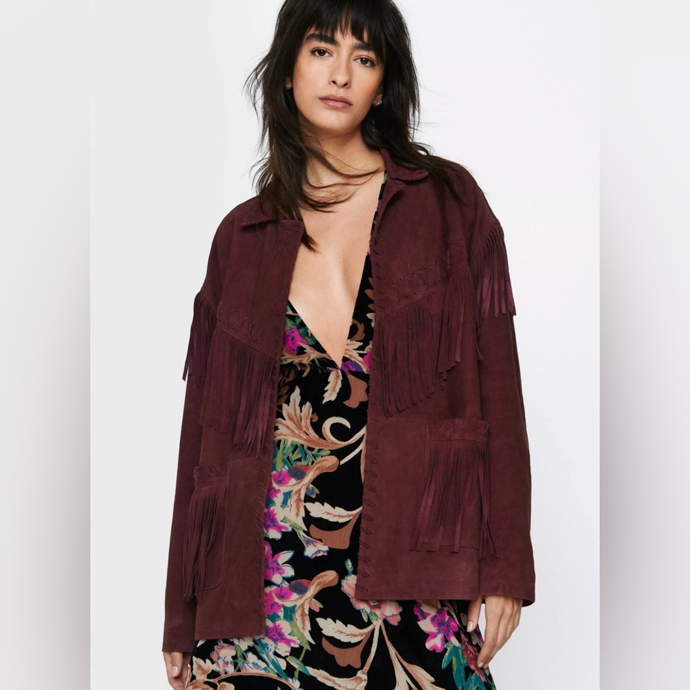 Nasty gal fringe suede jacket